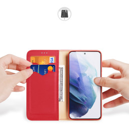 Dux Ducis Hivo odinis dėklas su atverčiamu natūralios odos dangteliu piniginė kortelėms ir dokumentams Samsung Galaxy S2...