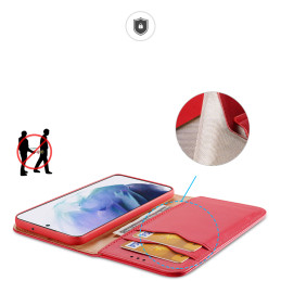 Dux Ducis Hivo odinis dėklas su atverčiamu natūralios odos dangteliu piniginė kortelėms ir dokumentams Samsung Galaxy S2...