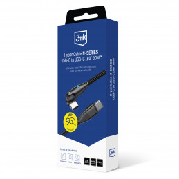 3mk Hyper Cable 3mk Hyper Cable N-SERIES USB-C / USB-C 2m 20V/ 3A 60W / juodas