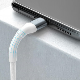3mk Hyper Cable 3mk Hyper Cable N-SERIES USB-C / USB-C 1m 20V/ 5A 100W / baltas