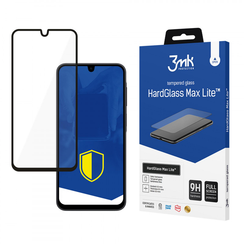 3mk HardGlass Max Lite juodas grūdintas stiklas Samsung Galaxy A17 5G / 4G