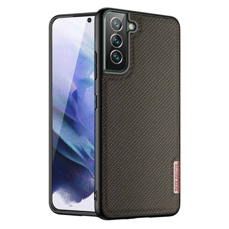 Dux Ducis Fino dėklo dangtelis, padengtas nailono medžiaga, skirtas Samsung Galaxy S22+ (S22 Plus) žaliai