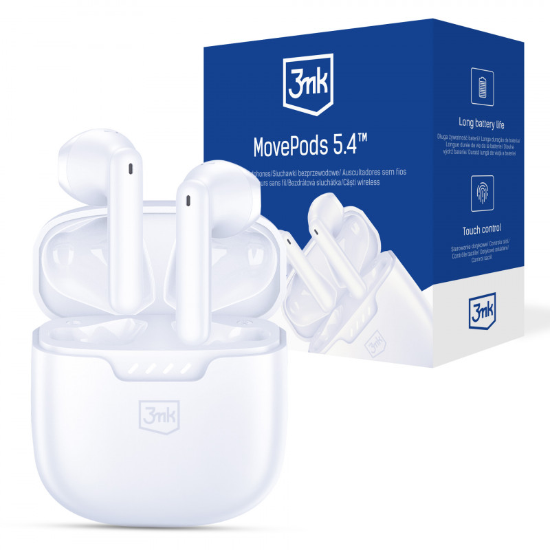 3mk Movepods 5.4 belaidės ausinės - baltos