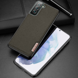 Dux Ducis Fino dėklo dangtelis, padengtas nailono medžiaga, skirtas Samsung Galaxy S22+ (S22 Plus) žaliai