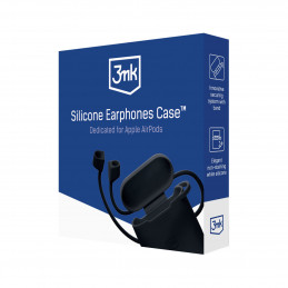 3mk silikoninis „AirPods Pro 3“ dėklas – juodas