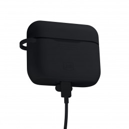 3mk silikoninis „AirPods Pro 3“ dėklas – juodas
