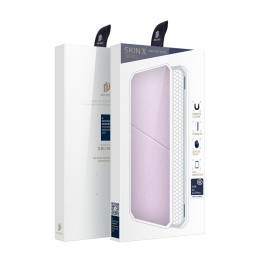 DUX DUCIS Skin X dėklo dėklo dangtelis su atvartu, skirtas Samsung Galaxy S22+ (S22 Plus) rožinis