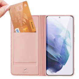 Dux Ducis Skin Pro dėklo dėklo dangtelis su atvartu, skirtas Samsung Galaxy S22+ (S22 Plus) rožinis