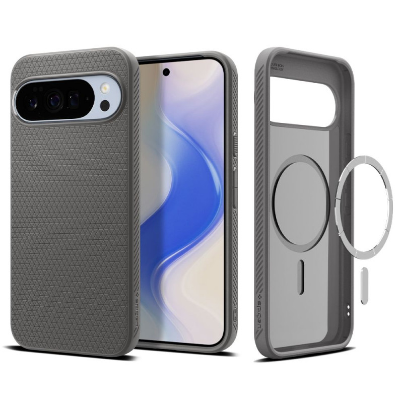 „Spigen Liquid Air Mag MagSafe“ dėklas, skirtas „Google Pixel 10 Pro XL“ – pilkas