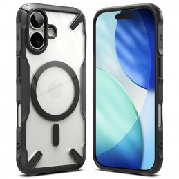 „Ringke Fusion X“ magnetinis „MagSafe“ dėklas, skirtas „iPhone 17“ – juodas