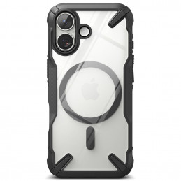 „Ringke Fusion X“ magnetinis „MagSafe“ dėklas, skirtas „iPhone 17“ – juodas