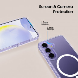 „Tech-Protect FlexAir Hybrid MagSafe“ dėklas, skirtas „Samsung Galaxy S25 FE“ – skaidrus
