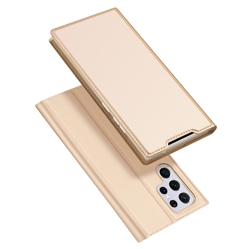 Dux Ducis Skin Pro dėklo dėklo dangtelis su atvartu, skirtas Samsung Galaxy S22 Ultra auksui