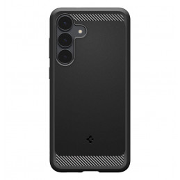 „Spigen Rugged Armor“ dėklas, skirtas „Samsung Galaxy S25 FE“, matinės juodos spalvos