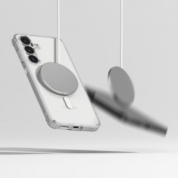 „Ringke Fusion“ magnetinis „MagSafe“ dėklas, skirtas „Samsung Galaxy S25 FE“ – skaidrus