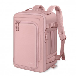 „Tech-Protect Defender S50“ kuprinė, skirta „Ryanair“ ir „Wizzar“, 20 l nešiojamajam kompiuteriui – rožinė