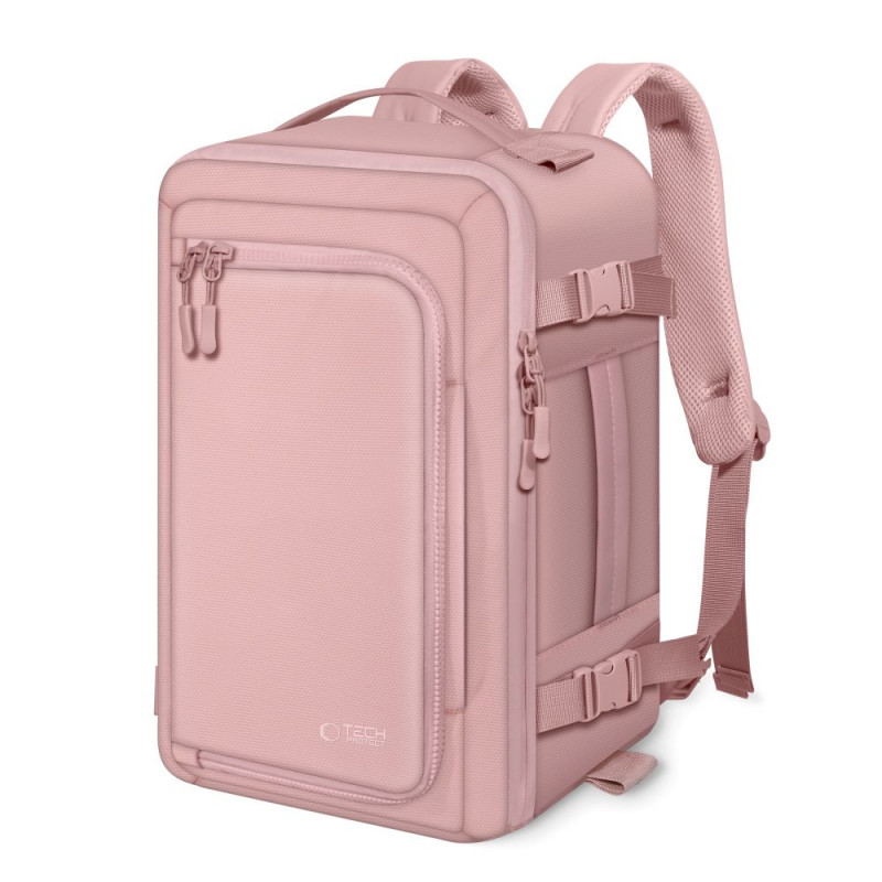 „Tech-Protect Defender S50“ kuprinė, skirta „Ryanair“ ir „Wizzar“, 20 l nešiojamajam kompiuteriui – rožinė