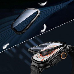 „Tech-Protect“ stiklinių žiedų, skirtų „Apple Watch Ultra 49mm“ laikrodžiui, 2 vnt. pakuotė – titano spalvos