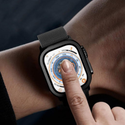„Tech-Protect“ stiklinių žiedų, skirtų „Apple Watch Ultra 49mm“ laikrodžiui, 2 vnt. pakuotė – titano spalvos