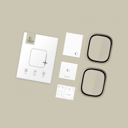 „Tech-Protect“ stiklinių žiedų, skirtų „Apple Watch Ultra 49mm“ laikrodžiui, 2 vnt. pakuotė – titano spalvos