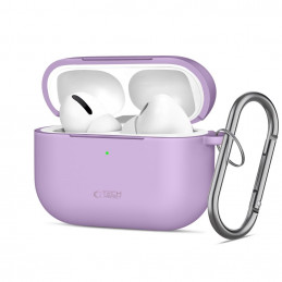„Tech-Protect“ silikoninis dėklas su kabliuku „AirPods Pro“ – violetinis