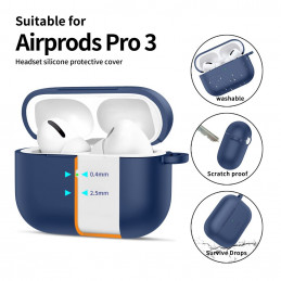 „Tech-Protect“ silikoninis dėklas su kabliuku „AirPods Pro“ – tamsiai mėlynas