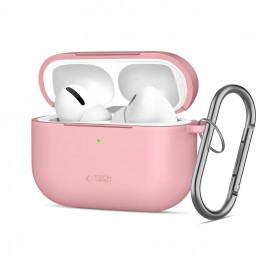 „Tech-Protect“ silikoninis kabliuko formos dėklas „AirPods Pro“ – rožinis