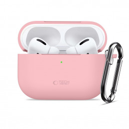 „Tech-Protect“ silikoninis kabliuko formos dėklas „AirPods Pro“ – rožinis