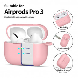 „Tech-Protect“ silikoninis kabliuko formos dėklas „AirPods Pro“ – rožinis