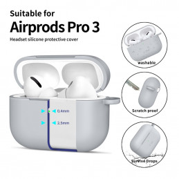 „Tech-Protect“ silikoninis kabliuko formos dėklas „AirPods Pro“ – pilkas