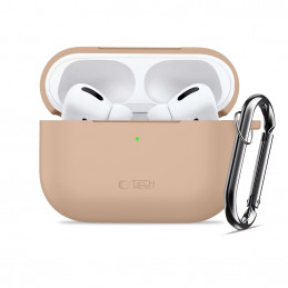 „Tech-Protect“ silikoninis dėklas su kabliuku „AirPods Pro“ – smėlio spalvos