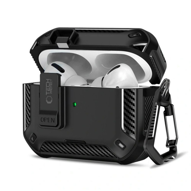 „Tech-Protect Carbonox MagSafe“ dėklas, skirtas „AirPods Pro“ – juodas