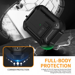 „Tech-Protect Carbonox MagSafe“ dėklas, skirtas „AirPods Pro“ – juodas