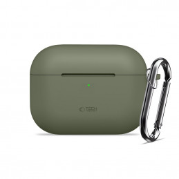 „Tech-Protect“ silikoninis dėklas su kabliuku „AirPods Pro“ – alyvuogių spalvos