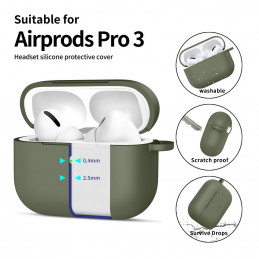 „Tech-Protect“ silikoninis dėklas su kabliuku „AirPods Pro“ – alyvuogių spalvos