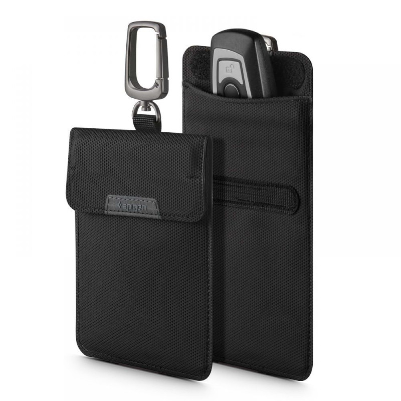 Apsaugos nuo vagystės Spigen Pouch Keyless RFID signalų blokatorius - juodas