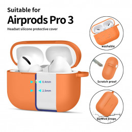 „Tech-Protect“ silikoninis kabliuko formos dėklas „AirPods Pro“ – oranžinis