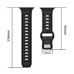 „Tech-Protect IconBand Line“ dirželis „Apple Watch 44 / 45 / 46 / 49 mm“ – juodas ir tamsiai mėlynas