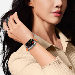 „Tech-Protect IconBand Line“ dirželis „Apple Watch 44 / 45 / 46 / 49 mm“ – pilkai oranžinis