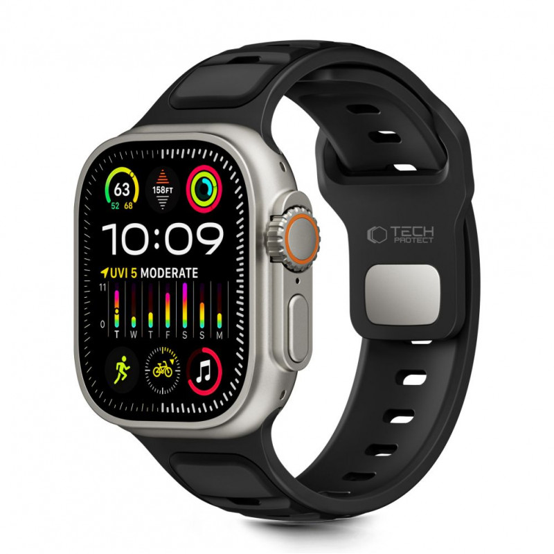 „Tech-Protect IconBand Line“ dirželis „Apple Watch 44 / 45 / 46 / 49 mm“ – juodas