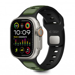 „Tech-Protect IconBand Line“ dirželis „Apple Watch 44 / 45 / 46 / 49 mm“ – juodas ir žalias