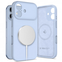 „Tech-Protect“ silikoninis „MagSafe“ dėklas, skirtas „iPhone 17“ – mėlynas