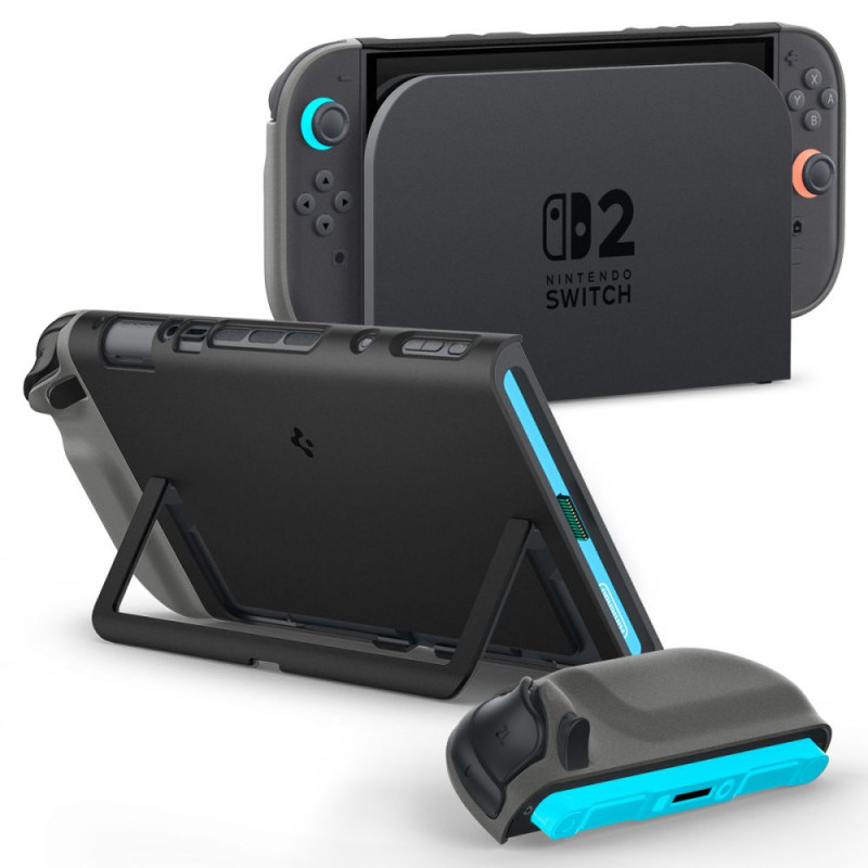 „Spigen Nano Pop“ dėklas, skirtas „Nintendo Switch 2“ – juodas