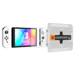 Spigen Glas.tR EZ Fit grūdintas stiklas Nintendo Switch OLED - 2 vnt.