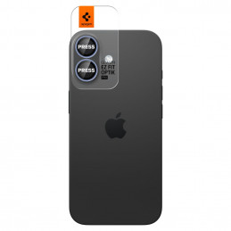 „Spigen Optik Pro GLAS.TR EZ FIT“ kameros dėklai, 2 vnt. pakuotė, skirti „iPhone 16 / 16 Plus / 17“ – mėlyni