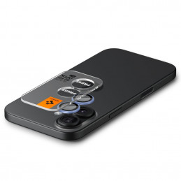 „Spigen Optik Pro GLAS.TR EZ FIT“ kameros dėklai, 2 vnt. pakuotė, skirti „iPhone 16 / 16 Plus / 17“ – mėlyni