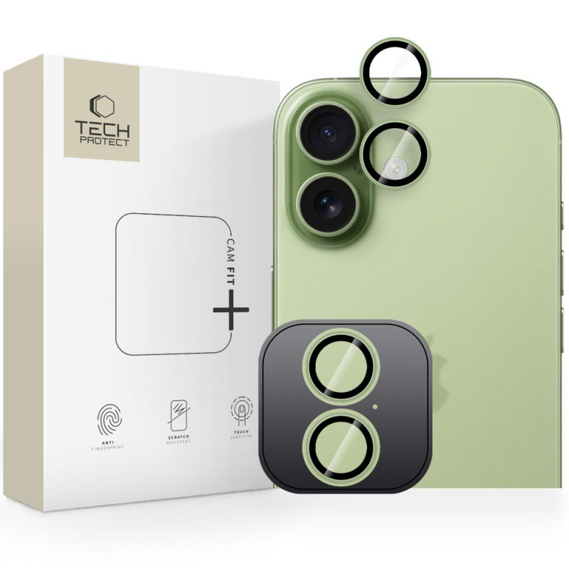 „Tech-Protect Camring Fit+“ kameros dėklas, skirtas „iPhone 17“ – žalias