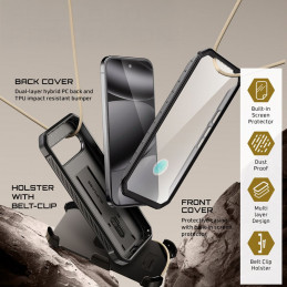 „Supcase Unicorn Beetle Pro“ dėklas, skirtas „Google Pixel 10 Pro XL“ – juodas
