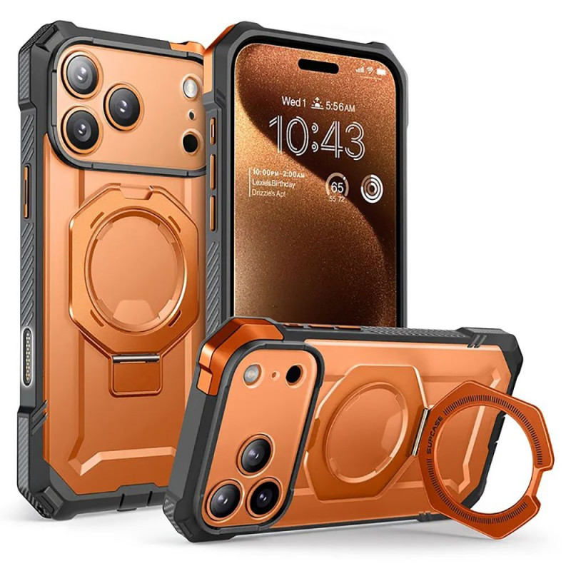 „Supcase UB Grip Mag MagSafe“ dėklas, skirtas „iPhone 17 Pro Max“ – oranžinės ir pilkos spalvos