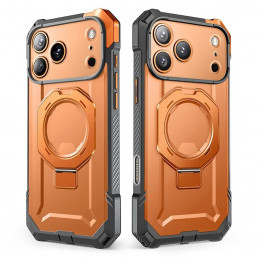 „Supcase UB Grip Mag MagSafe“ dėklas, skirtas „iPhone 17 Pro Max“ – oranžinės ir pilkos spalvos